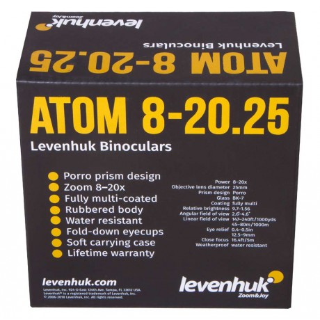Levenhuk Atom 8-20x25mm Binocular