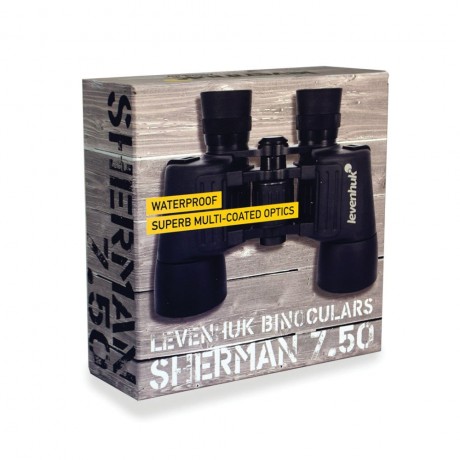 Levenhuk Sherman 7x50 Classic Porro Prism  Binoculars, BaK-4 glass